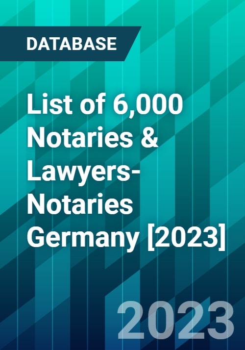 List of 6,000 Notaries & LawyersNotaries Germany [2023]